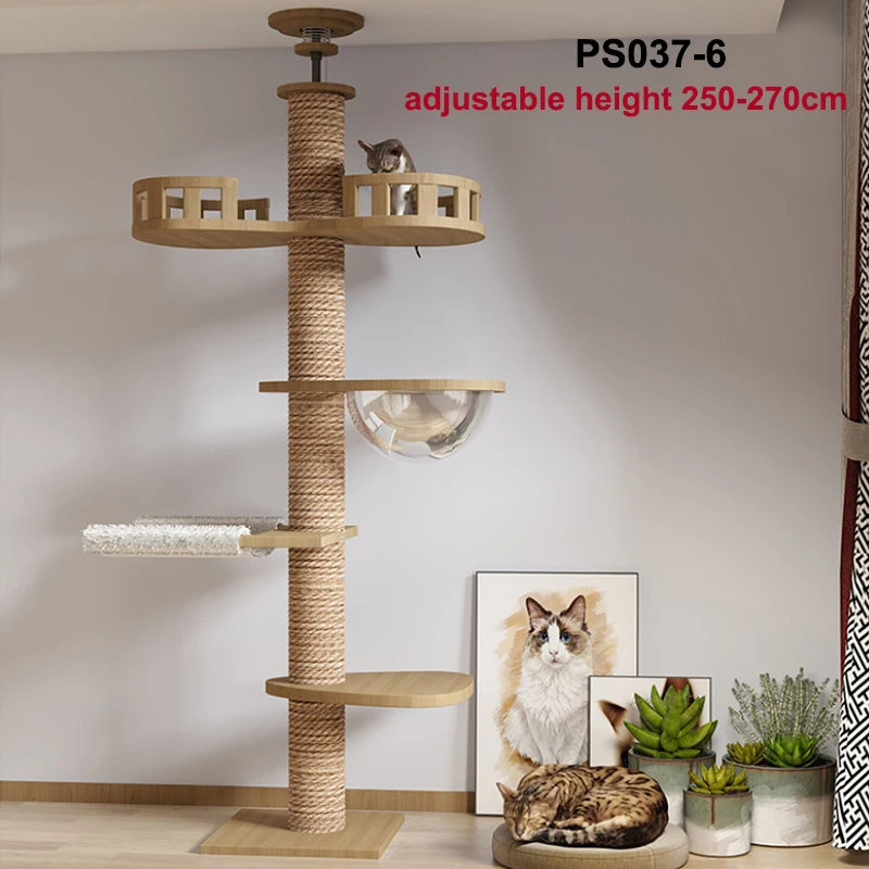 Arbre à chat bois - Château des chats