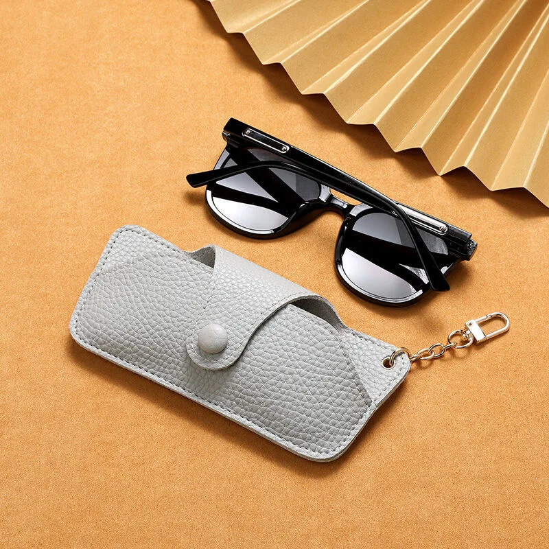 lunettes de soleil avec étui en cuir