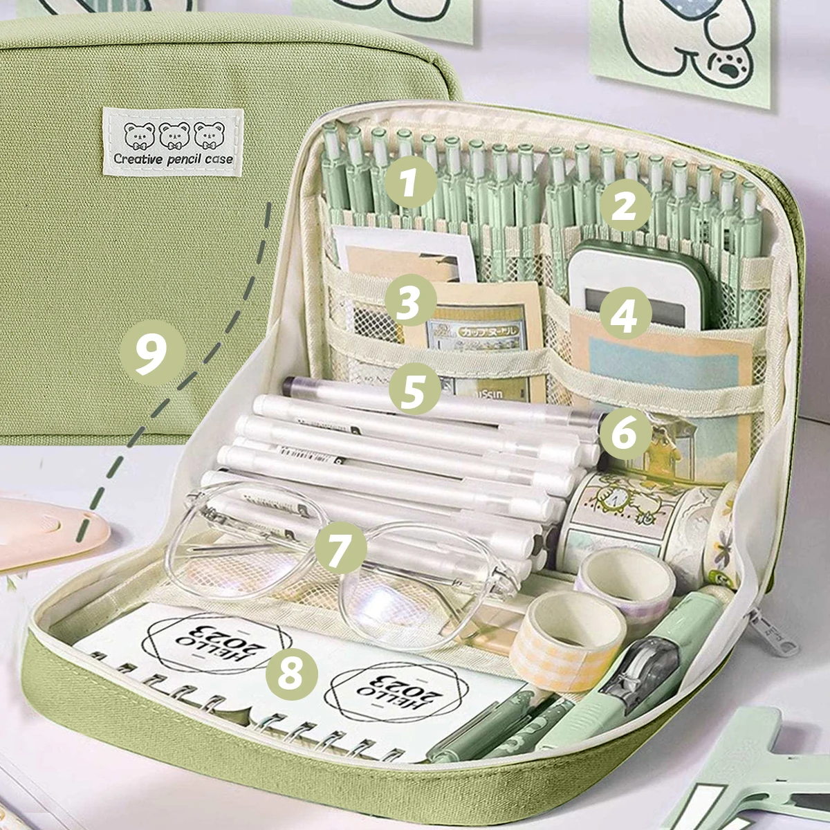 Trousse scolaire - émeraude éclatante