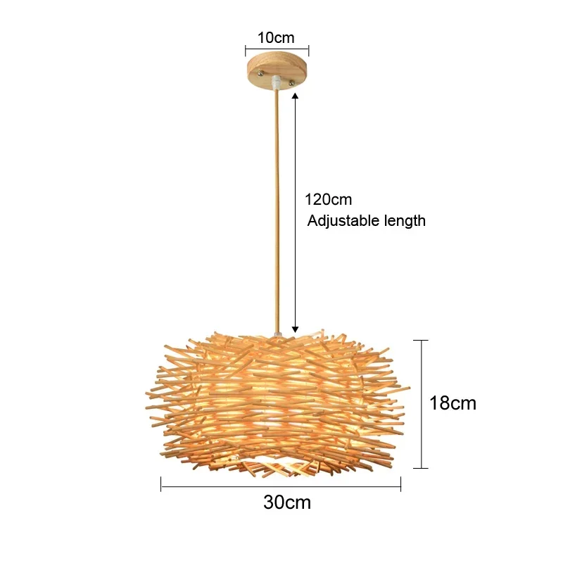 luminaire suspension en rotin