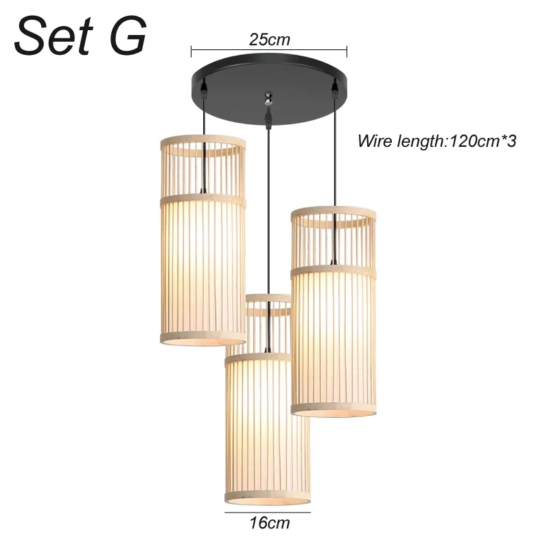 suspension rotin 3 lampes