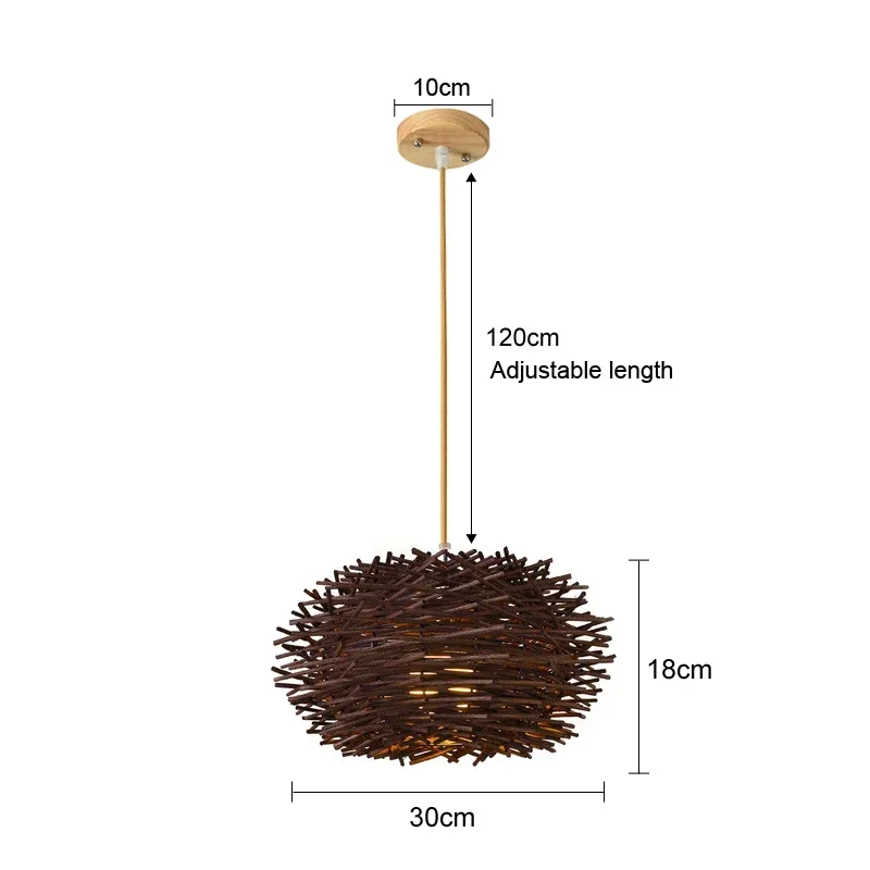 suspension luminaire rotin